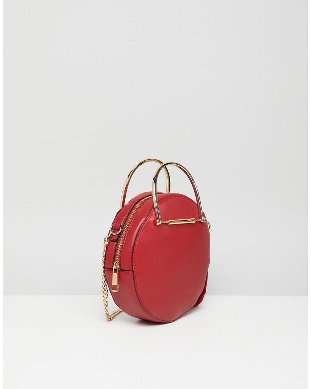 Hilse alkohol Nervesammenbrud ALDO Circle Crossbody Bag With Gold Top Handle In Red | Lyst