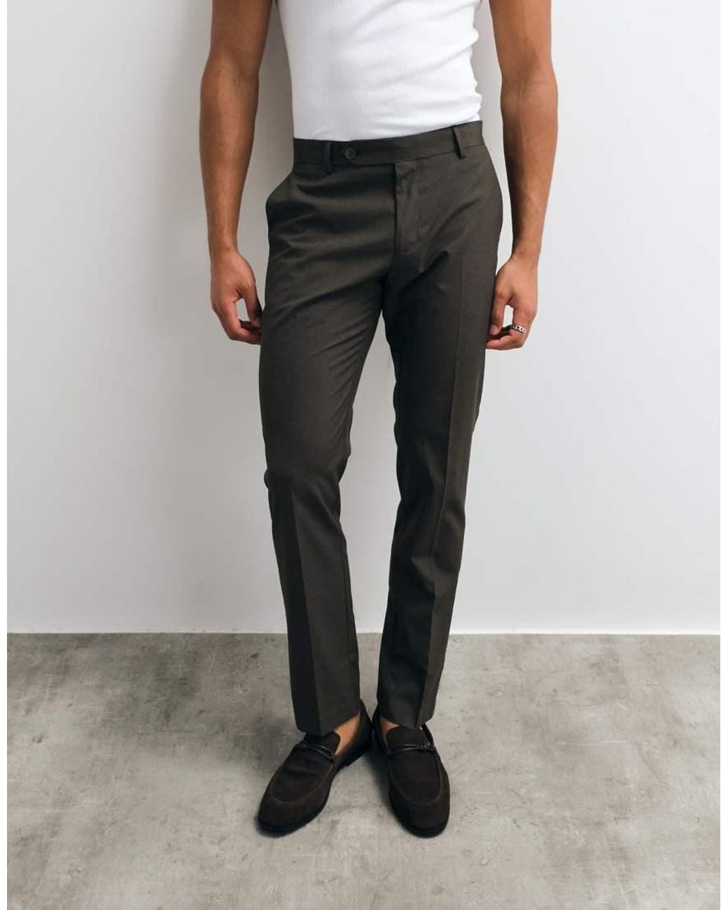ASOS Gray Mix & Match Slim Suit Trouser for men