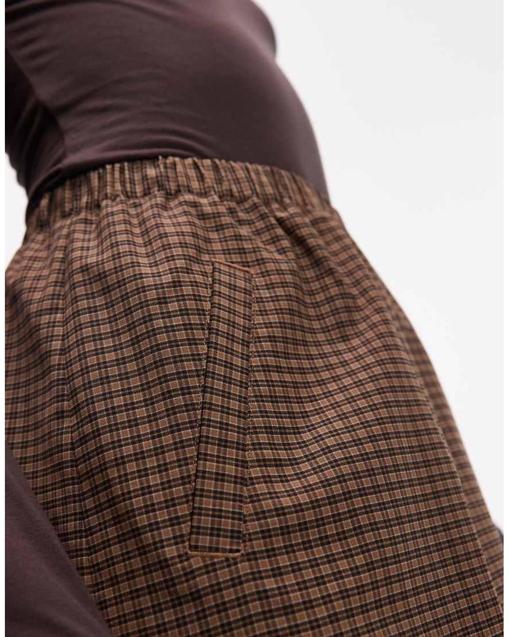 ARKET Brown Wool Blend Mini Skirt