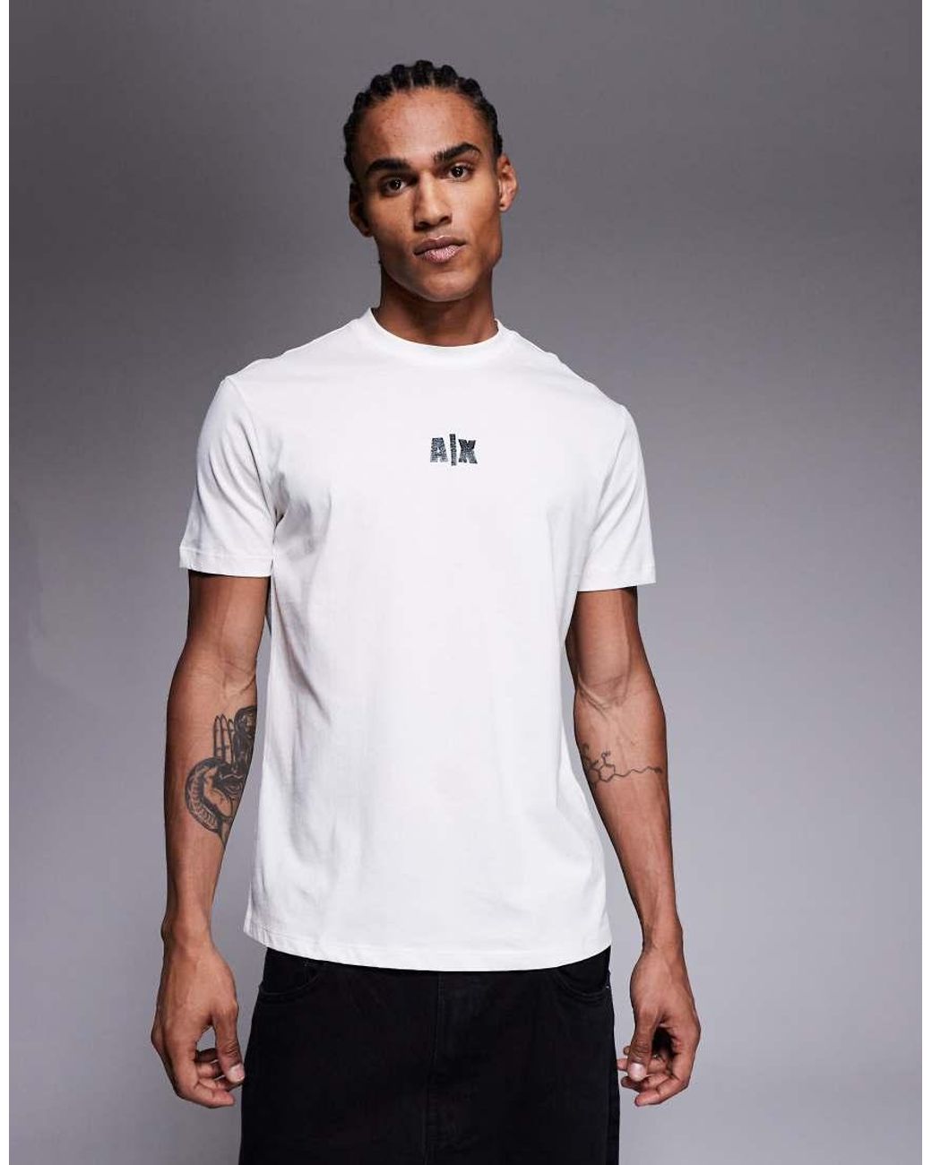 ARMANI EXCHANGE White Logo T-Shirt for men