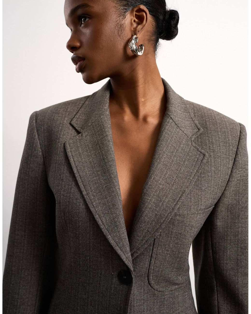 TOPSHOP Green Tolu coker x – taillierter blazer im 80er-stil