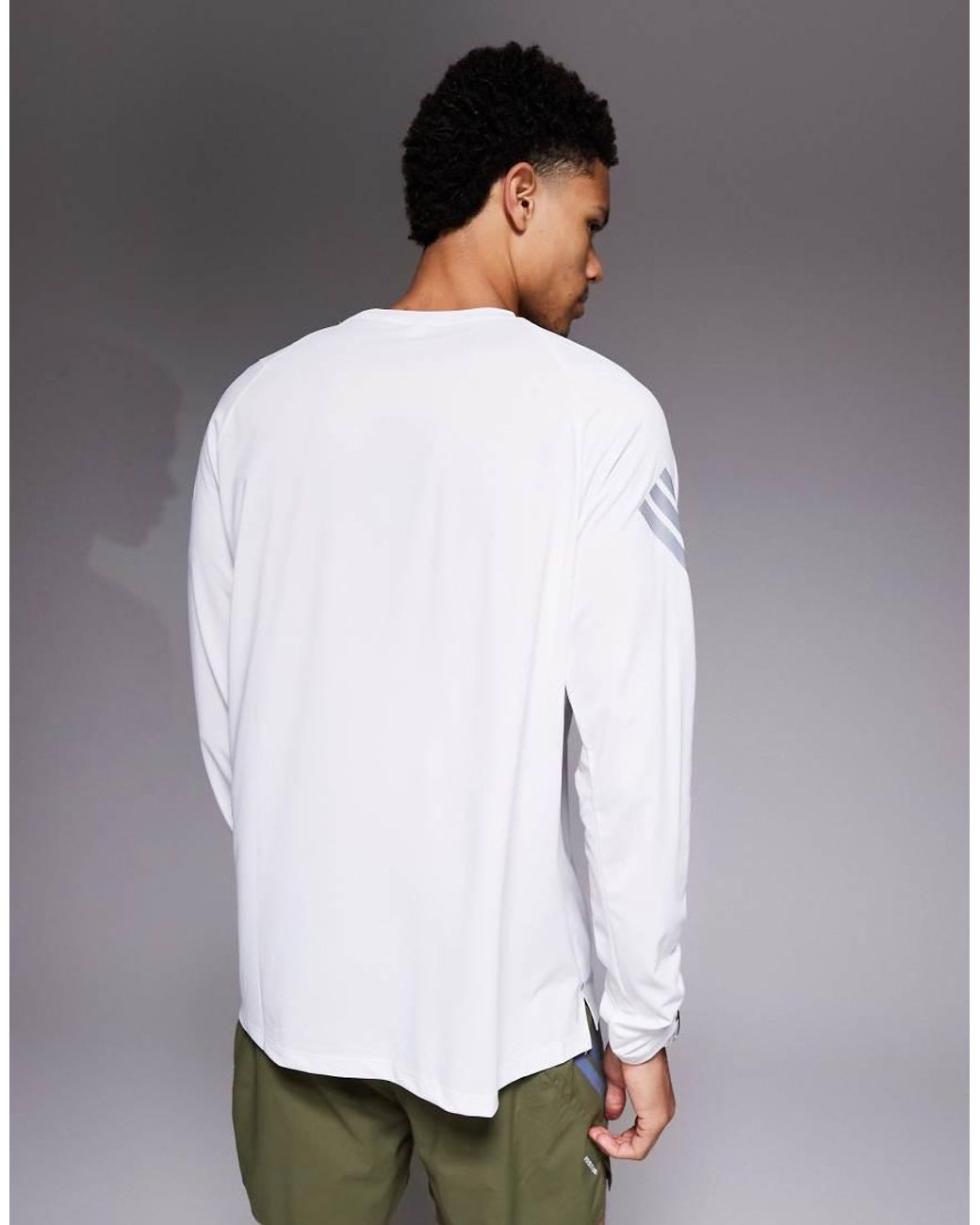 Adidas Originals Gray Adidas Running Adi365 Long Sleeve Top for men