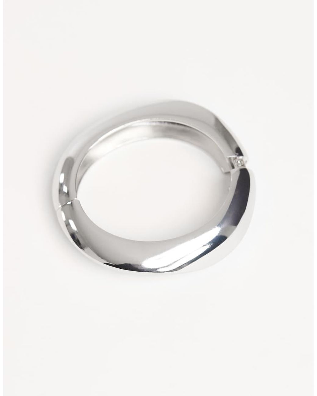 ASOS Gray Cuff Bangle With Wavy Design