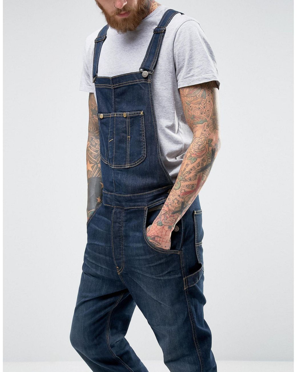 Lee Jeans Cotton Bib Dungarees Tapered 