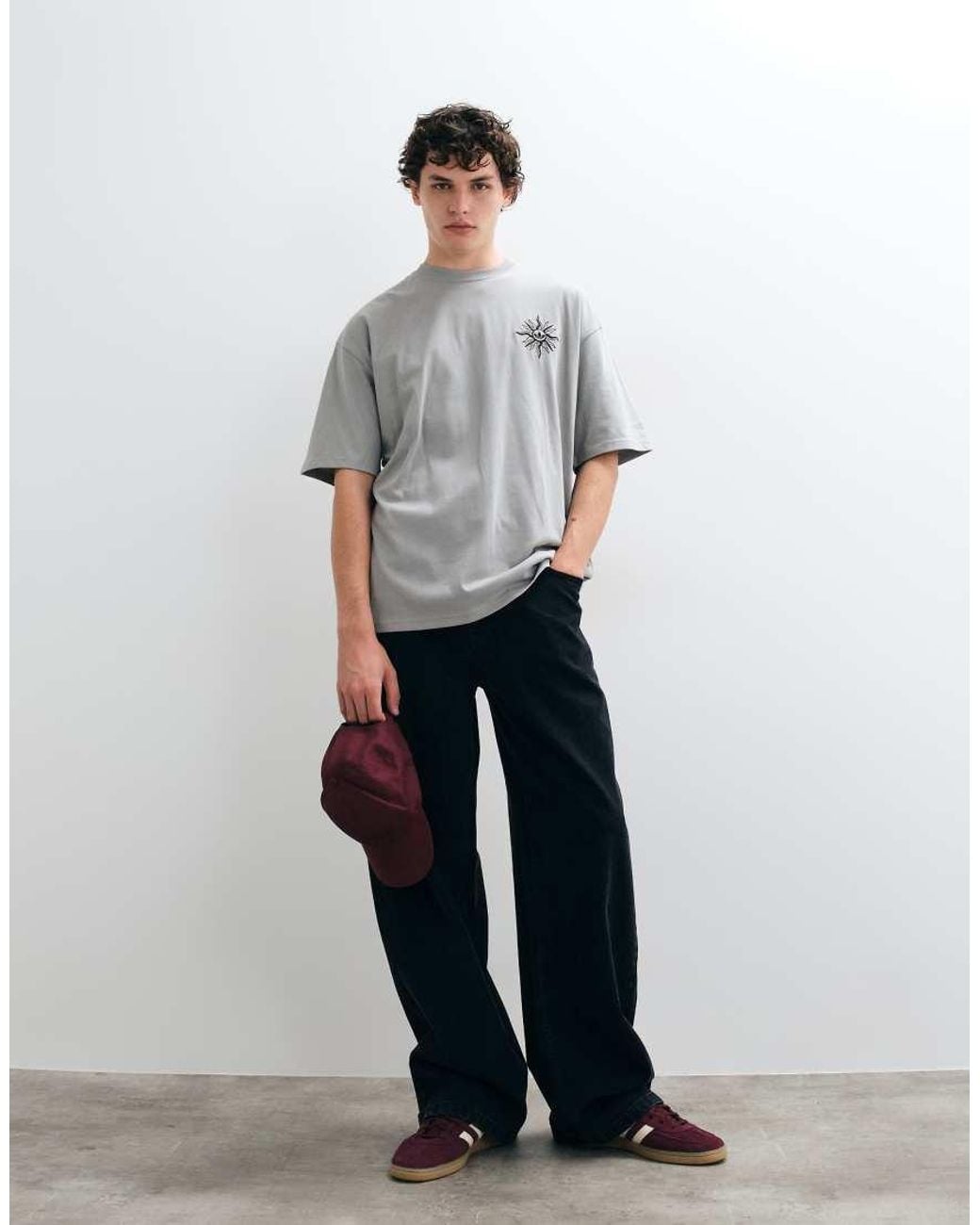 Adidas Originals Gray Celestial Graphic T-shirt for men
