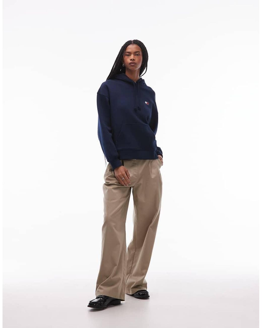 Tommy Hilfiger Blue Badge Logo Boxy Hoodie