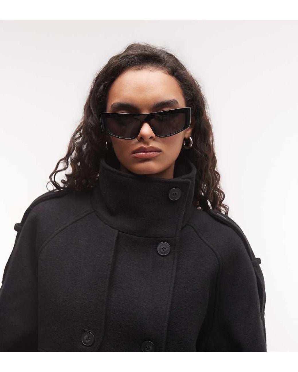 Monki Black Funnel Neck Jacket