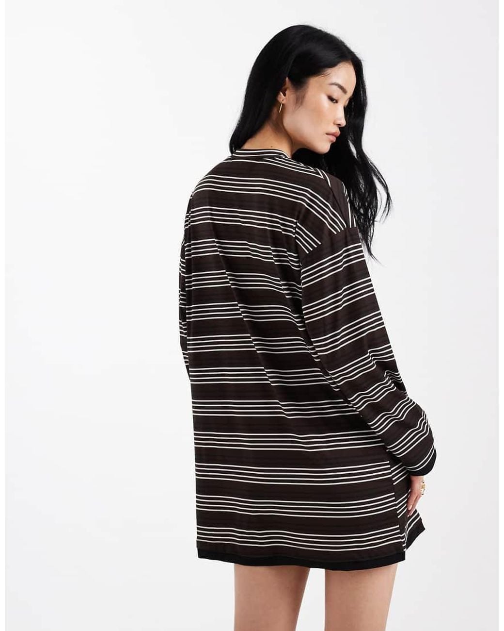 ASOS Black Long Sleeve Double Layer Mini Dress