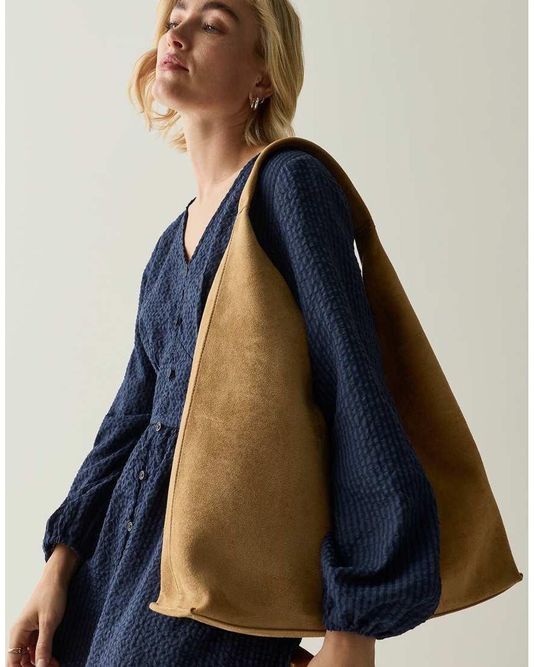 Regatta Blue Suede Style Shoulder Bag
