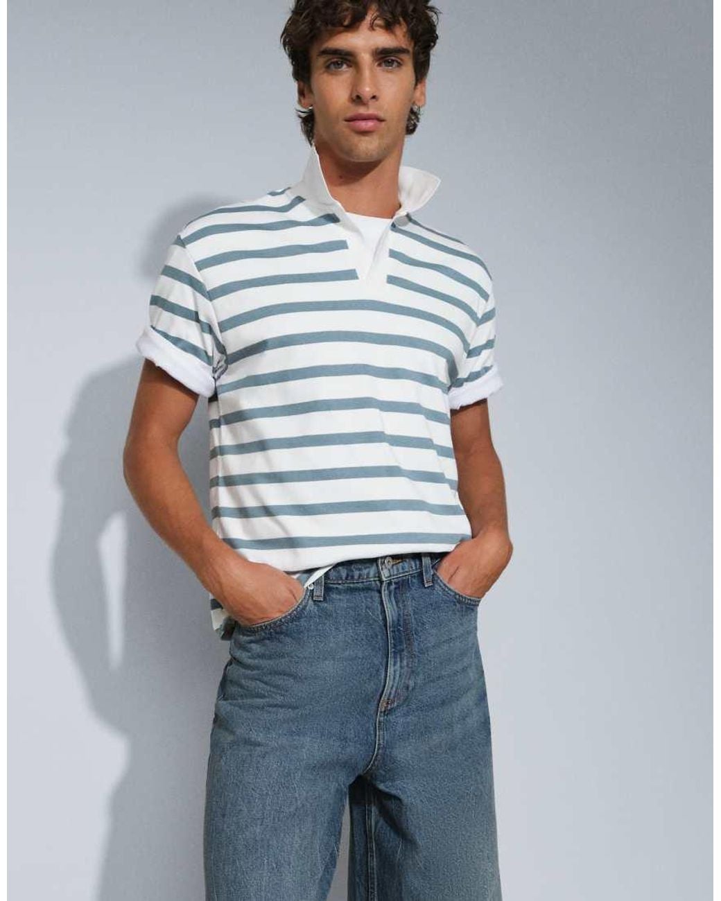 Collusion Blue X001 Antifit Mid Rise Jeans for men