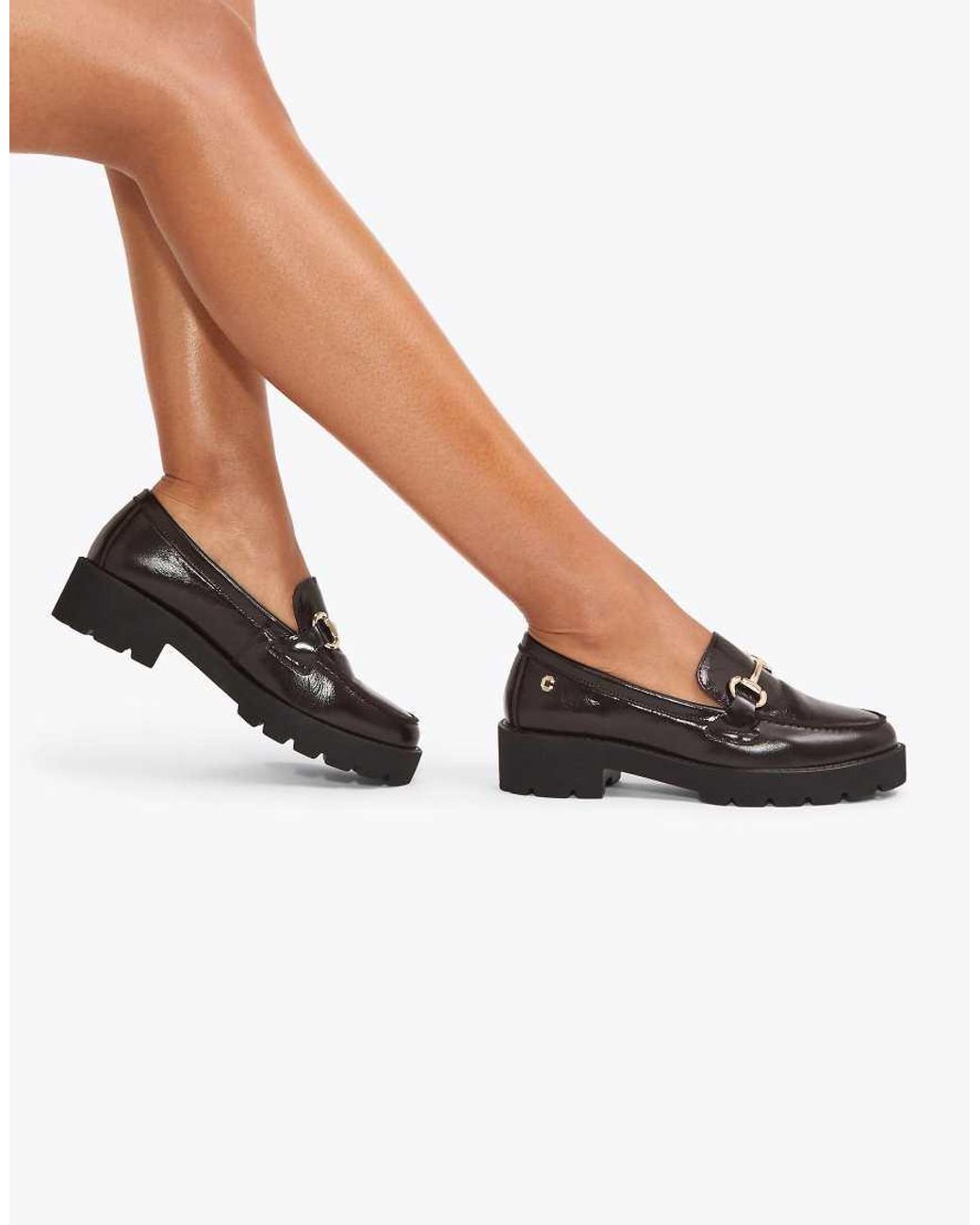 Carvela Kurt Geiger Black Snap Chunky Flat Shoes
