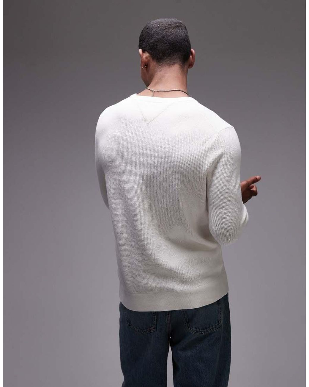 Tommy Hilfiger Gray Essential Crew Neck Jumper for men