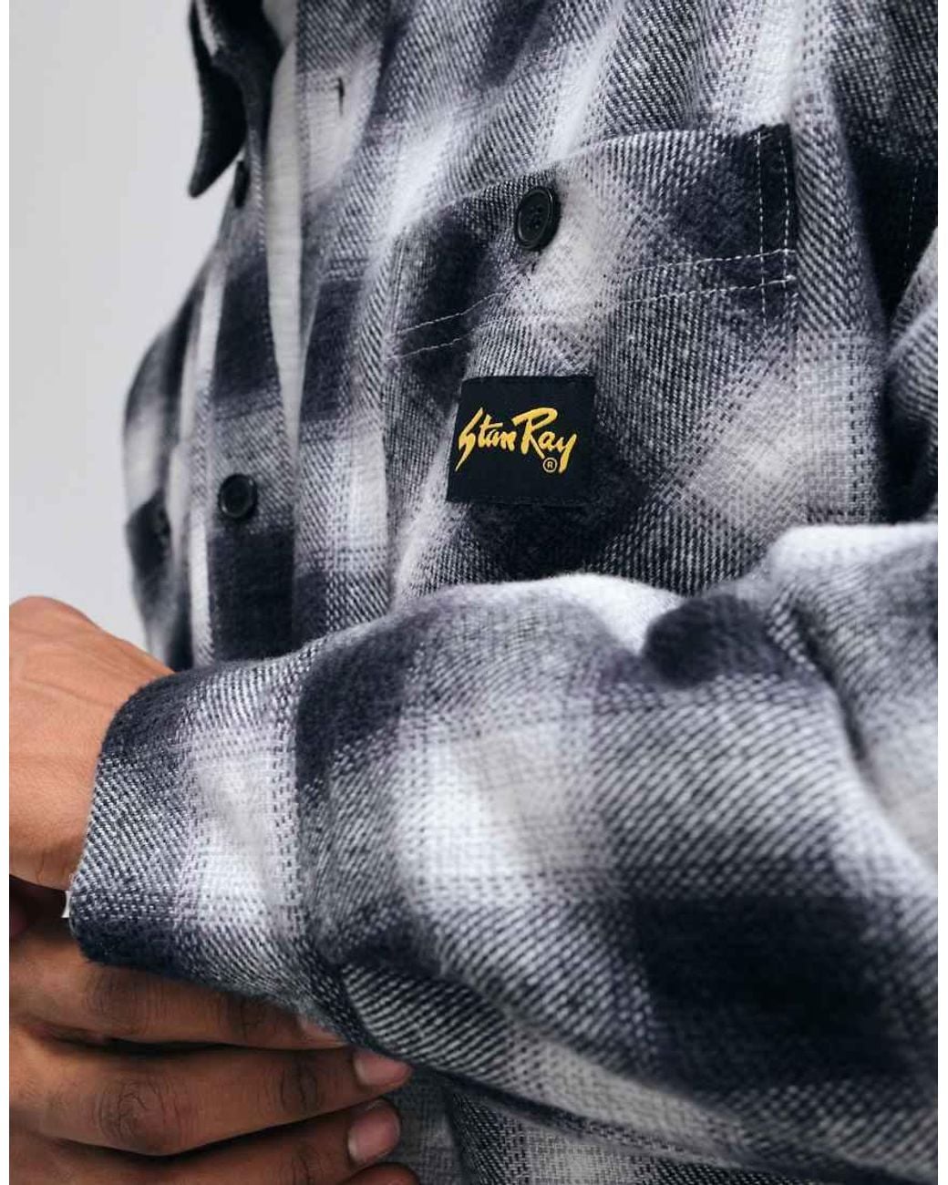Stan Ray Blue Quilted Overshirt for men
