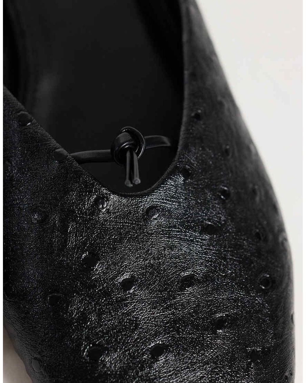 TOPSHOP Black Blythe Knotted Flat Mules