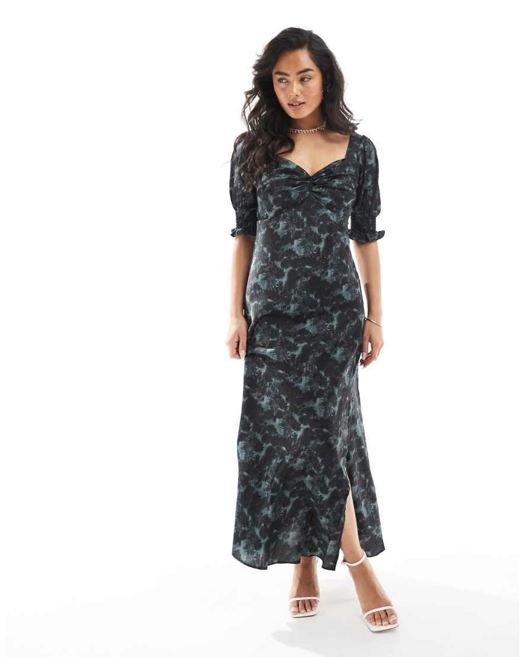 Glamorous Blue Open Maxi Tea Dress