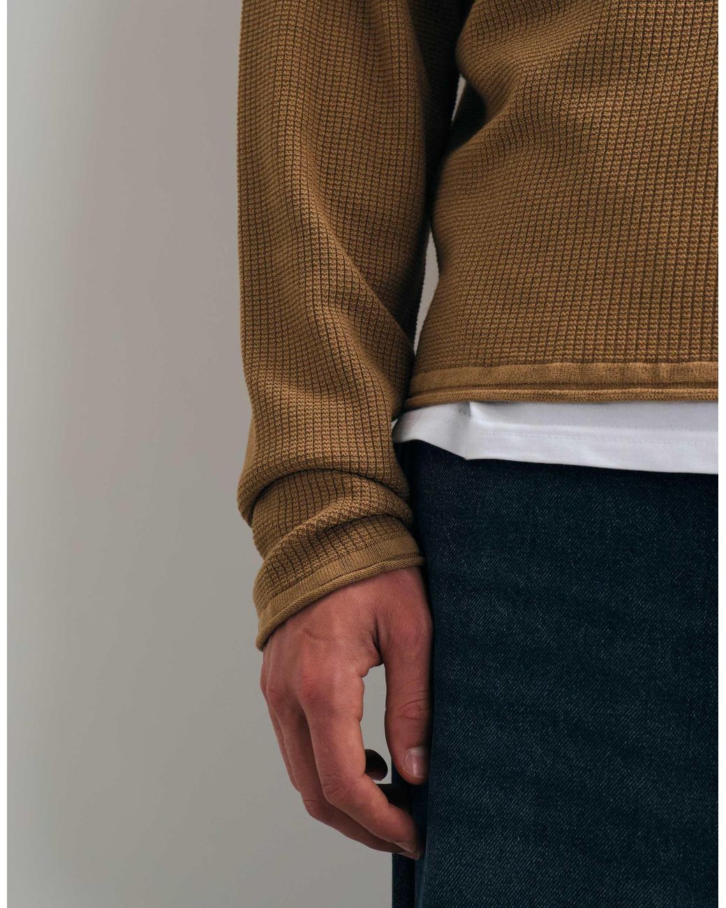 ASOS Brown Oversized Knitted Crew Neck for men