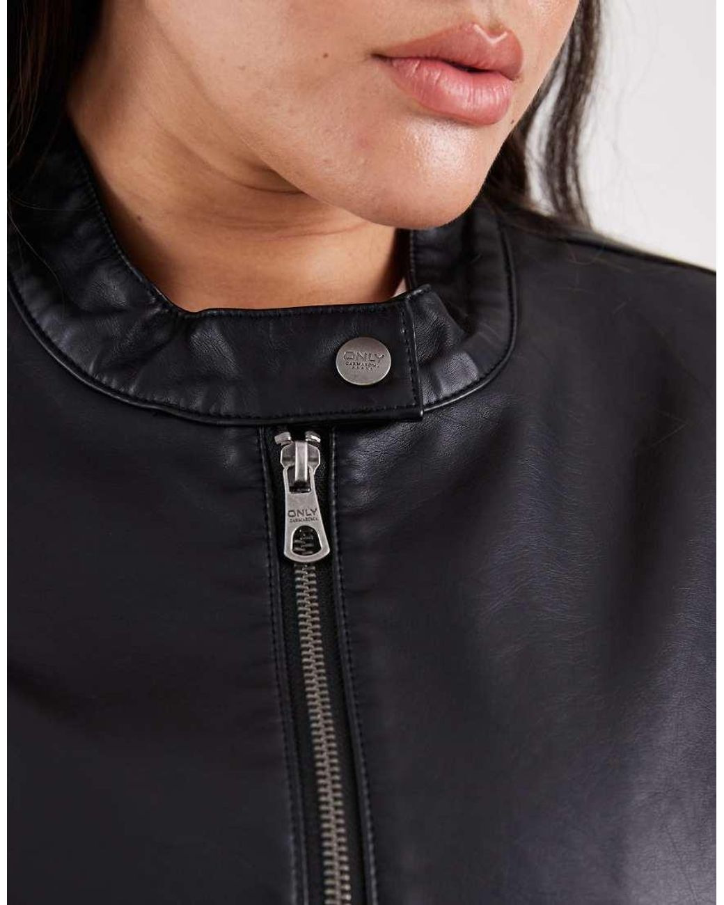 ONLY Black Faux Leather Jacket