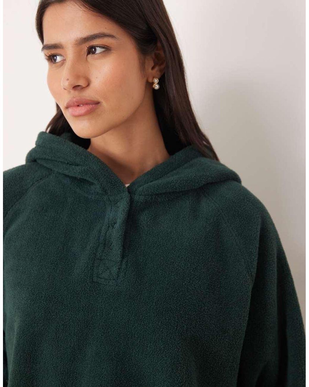 ASOS Green Microfleece Oversized Hoodie