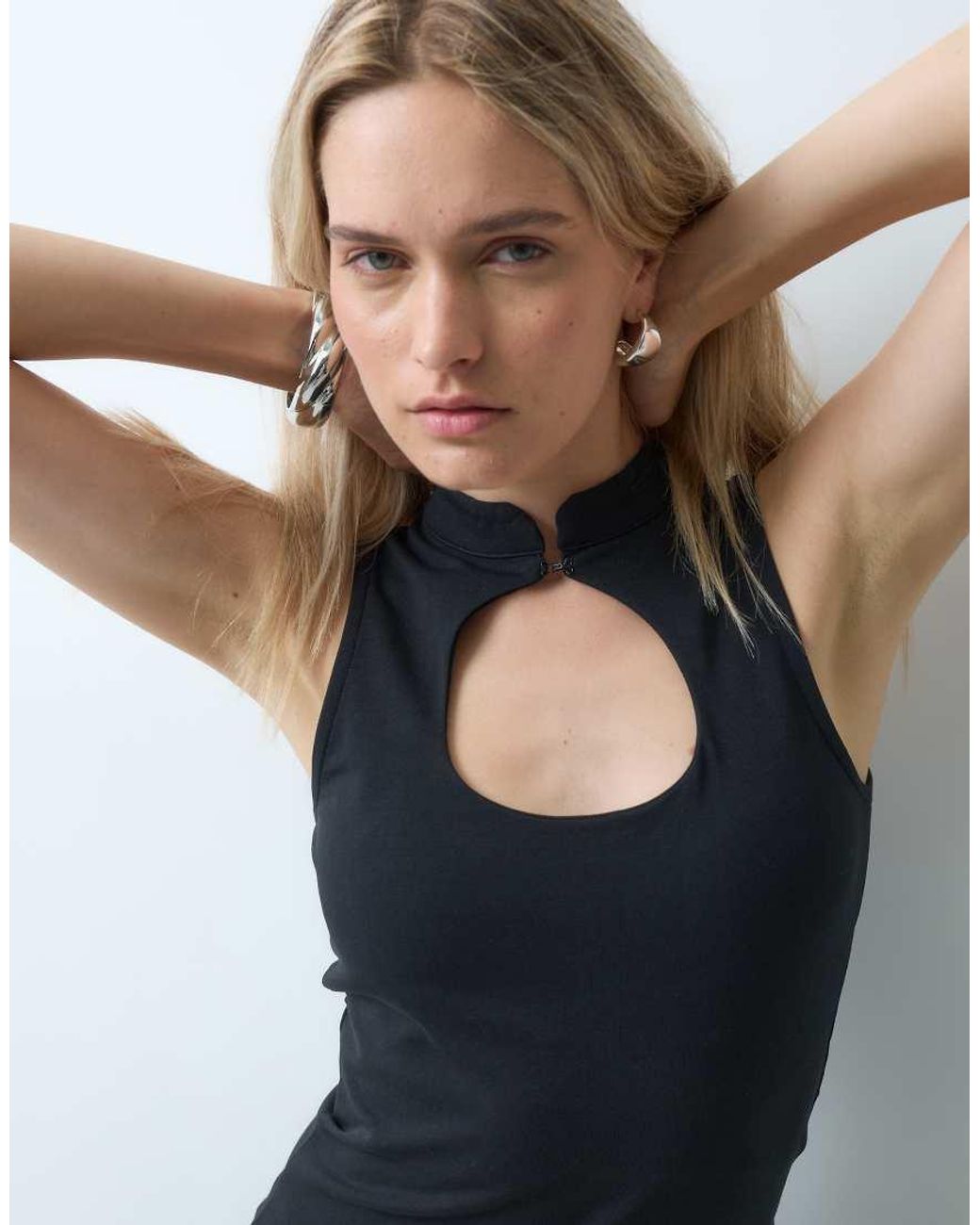 JJXX Blue Top With Keyhole Detail