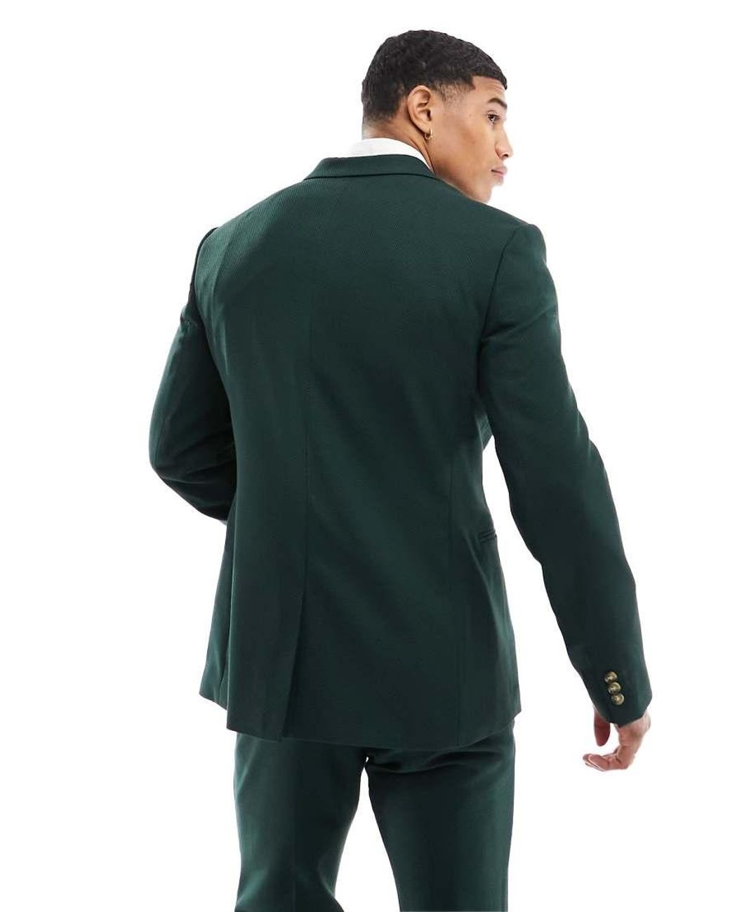 ASOS Green Wedding Slim Suit Jacket for men