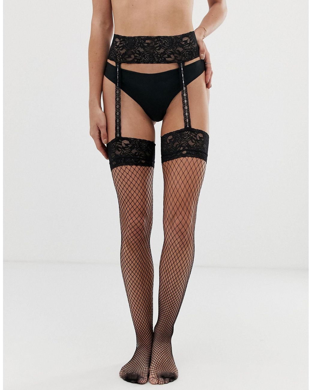Ann Summers Lace Fishnet Pull On 