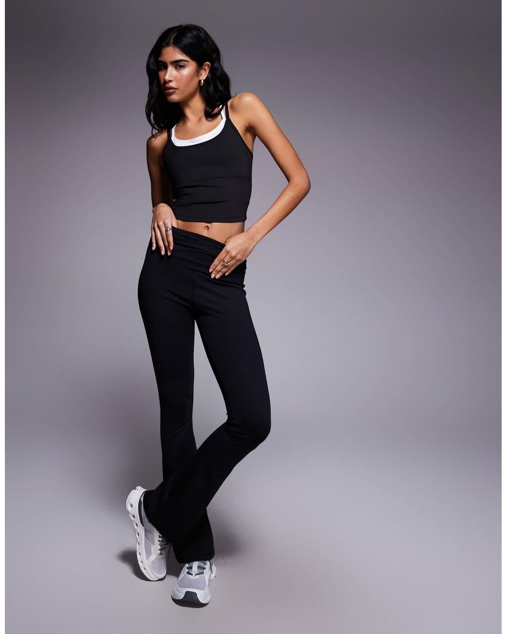 4505 Black Double Layer Strappy Tank With Removable Padding