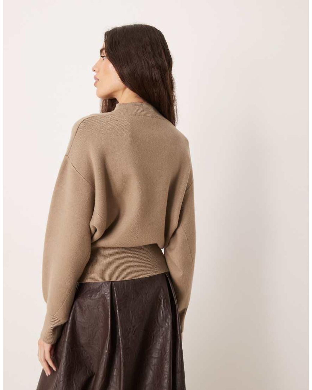 Mango Natural Cinched Waist Jumper
