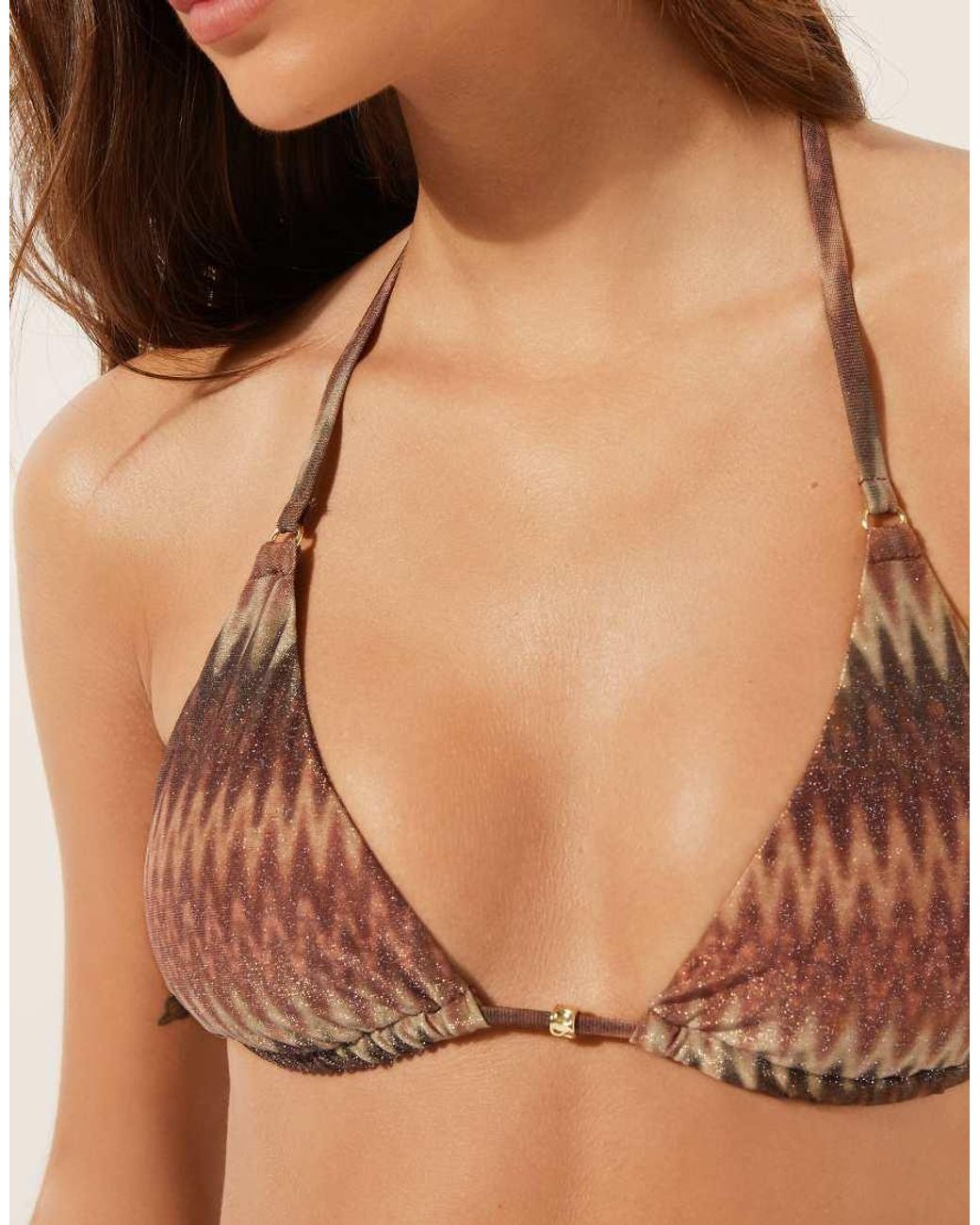 Calzedonia Brown Triangle Bikini Top