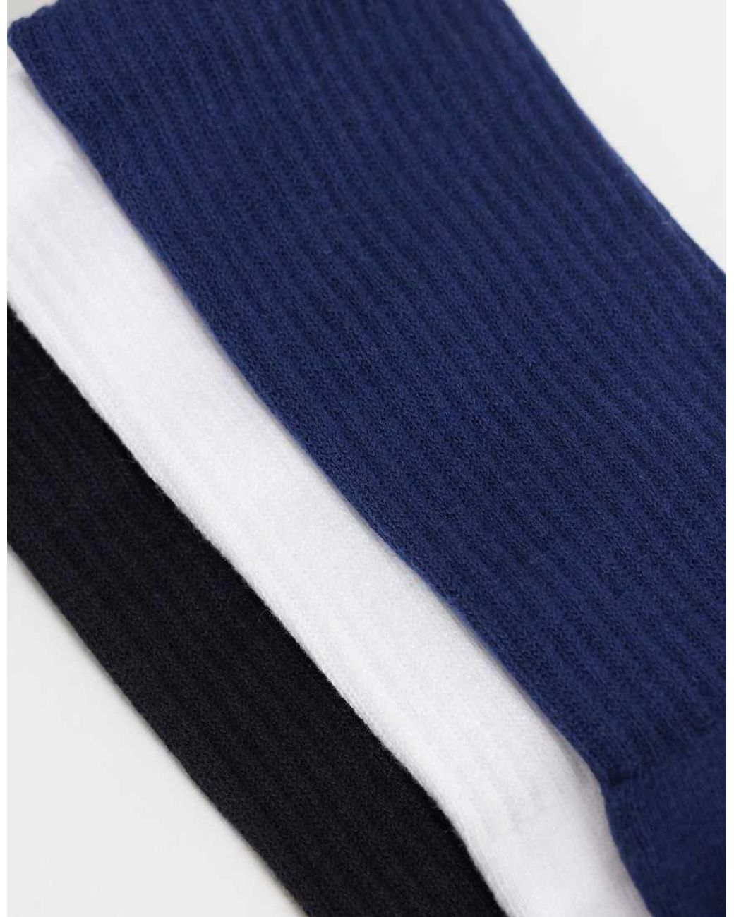 Cotton On Blue 3 Pack Essential Crew Socks-multi for men