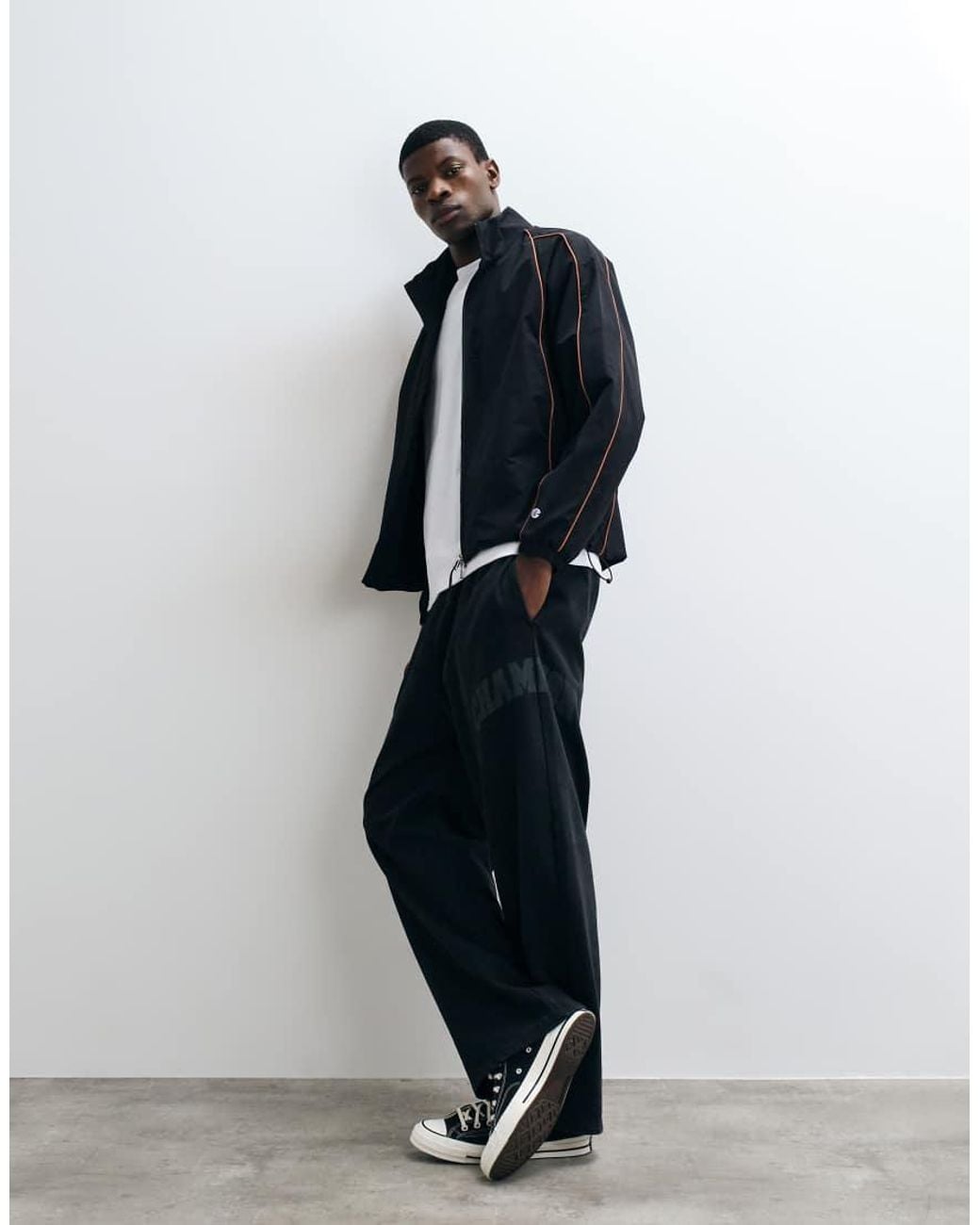 Champion Black Future Memories Oversized Full Zip Jacket for men