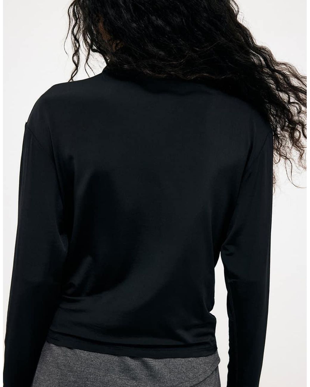 NA-KD Blue Draped Collar Shirt