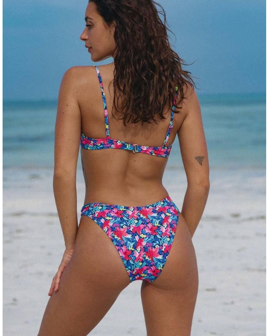 Bright Swimwear Blue Lola Oasis Adjustable Bikini Bottom