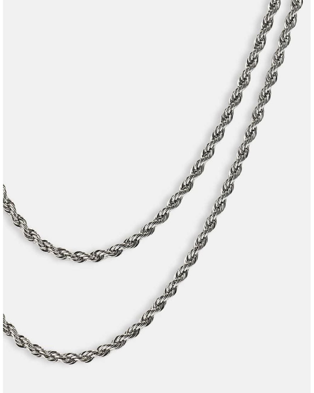 CERNUCCI White 6Mm Double Rope Chain for men