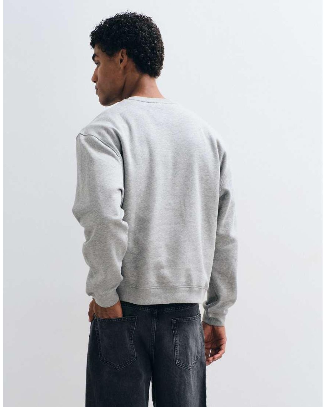 ASOS Gray Essentials Relaxed Boxy Sweatshirt for men