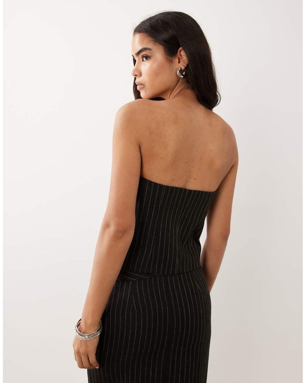 Ralph Lauren Black Tailored Bandeau Top Co-ord