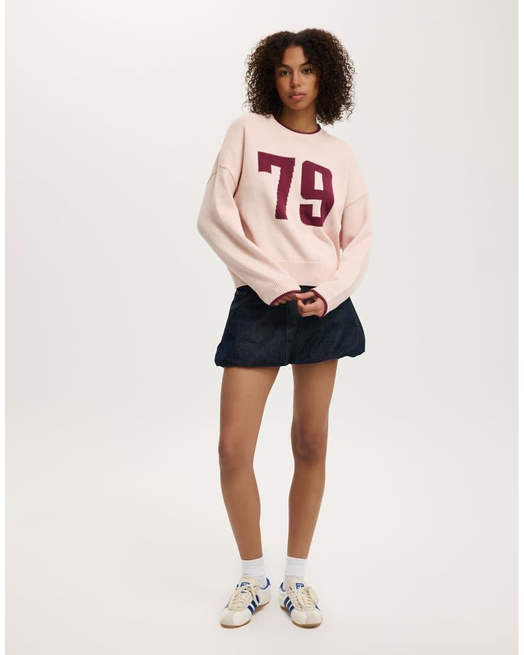 Cotton On Pink Cotton Crew Neck Sweater