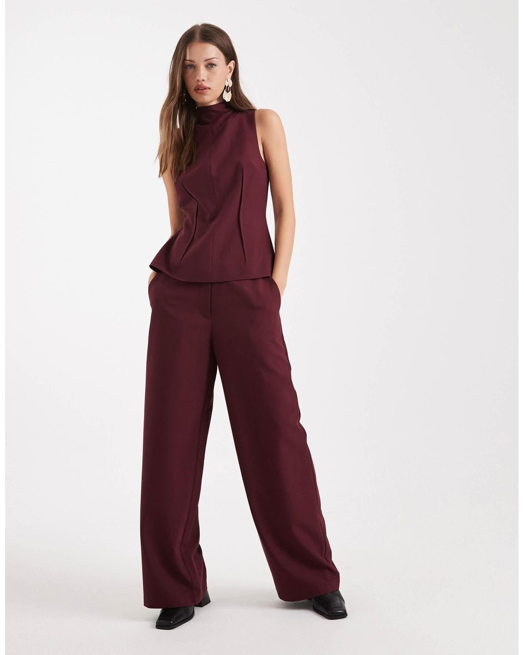 ASOS Red Tailo High Neck Top