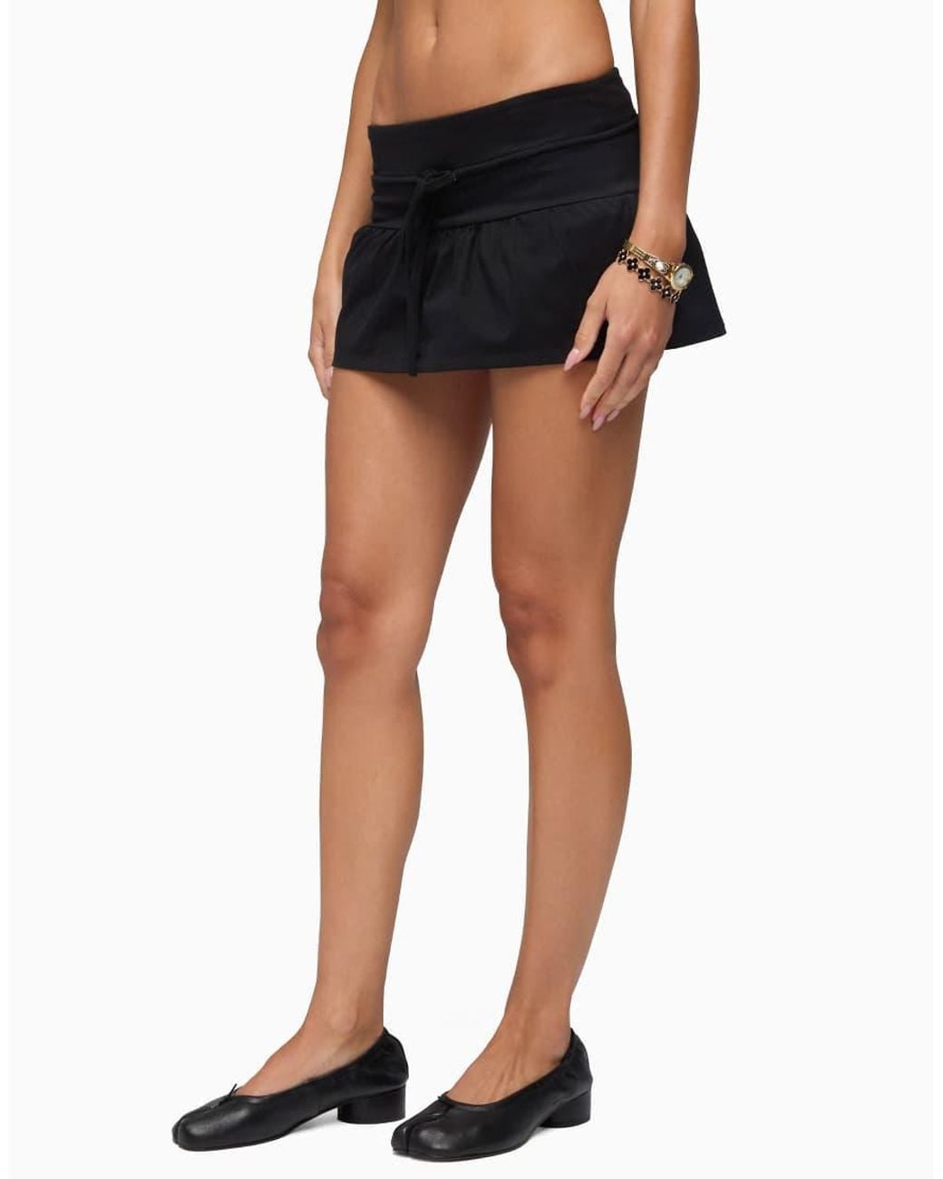Edikted Black Yelena Peplum Mini Skort
