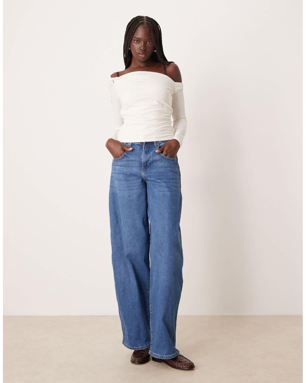 Abercrombie & Fitch White – langärmliges oberteil