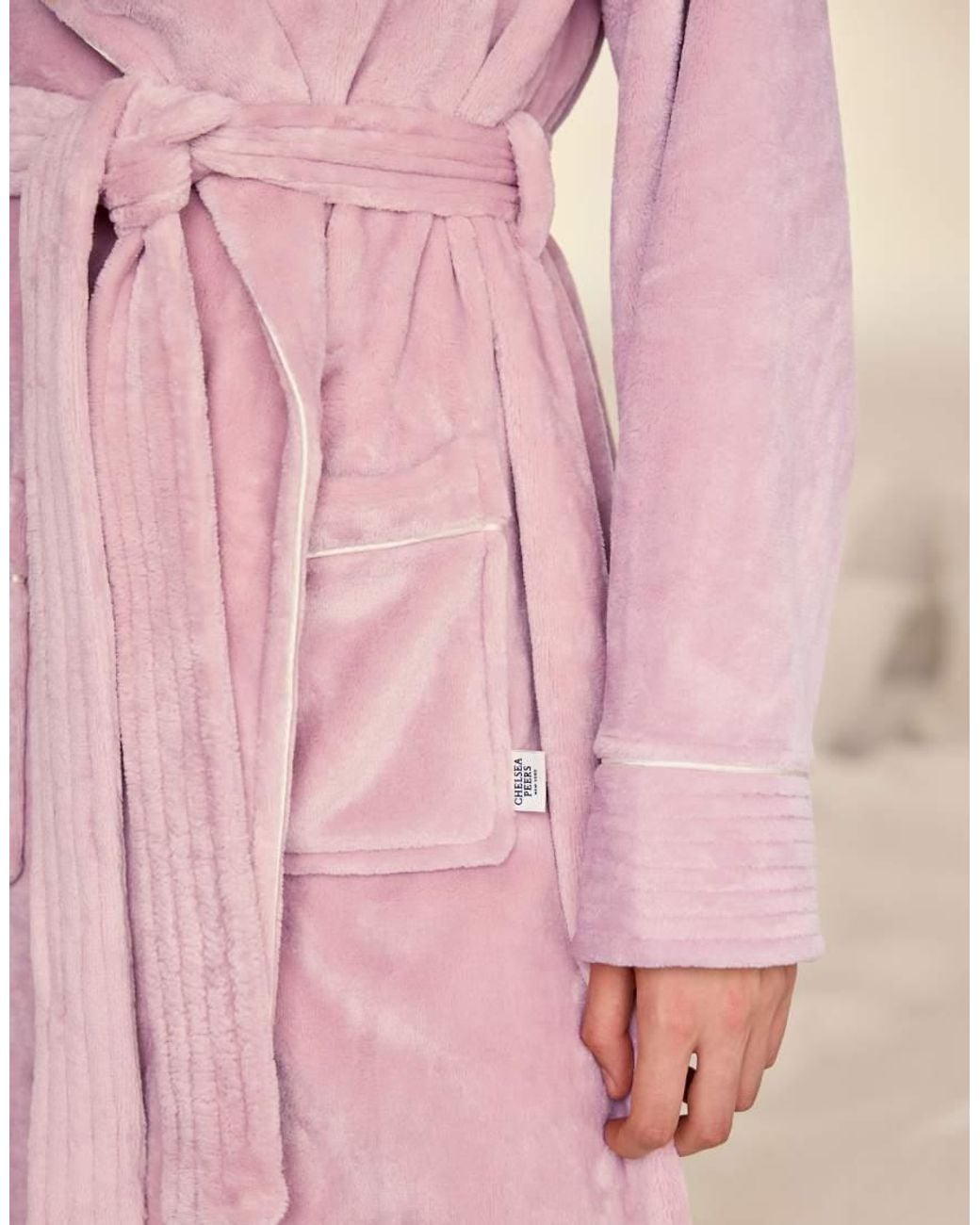 Chelsea Peers Pink Fleece Long Dressing Gown