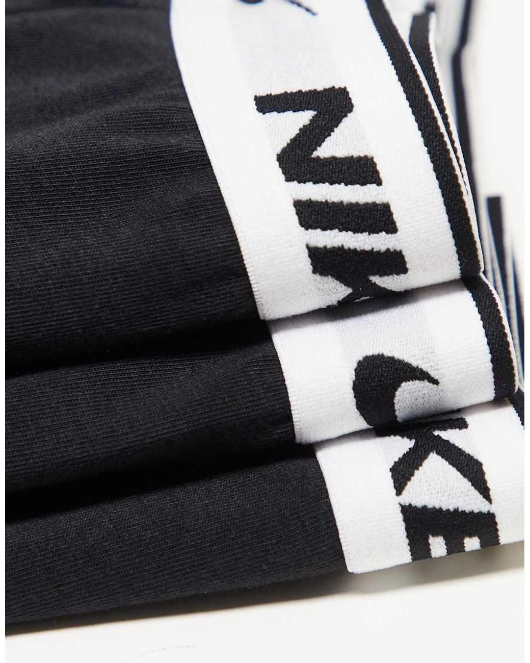 Nike White Cotton Stretch 3 Pack Trunks for men