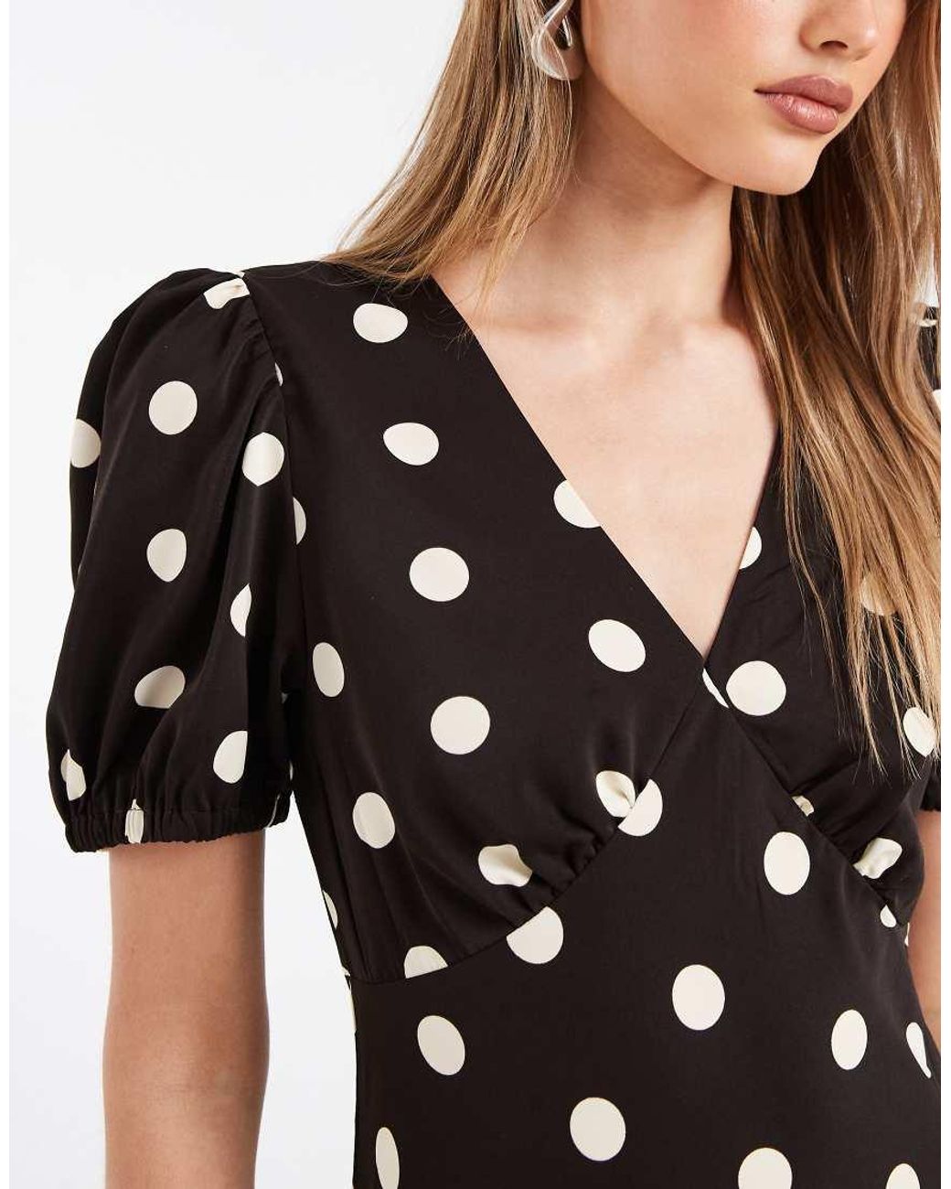 Jdy White V-neck Midi Dress