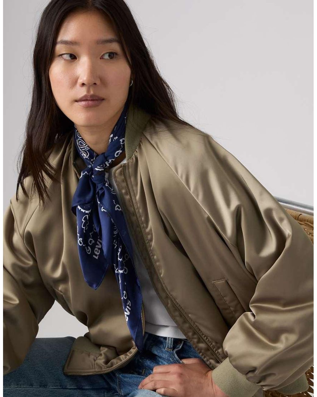 Levi's Blue Satin Bandana