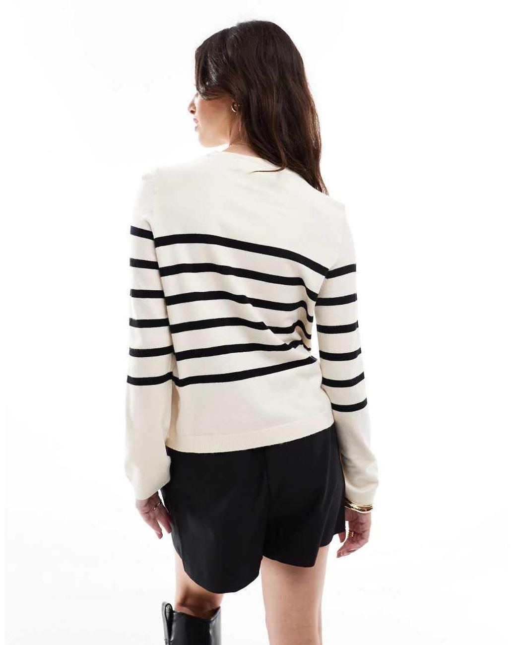 Vero Moda White Crew Neck Jumper