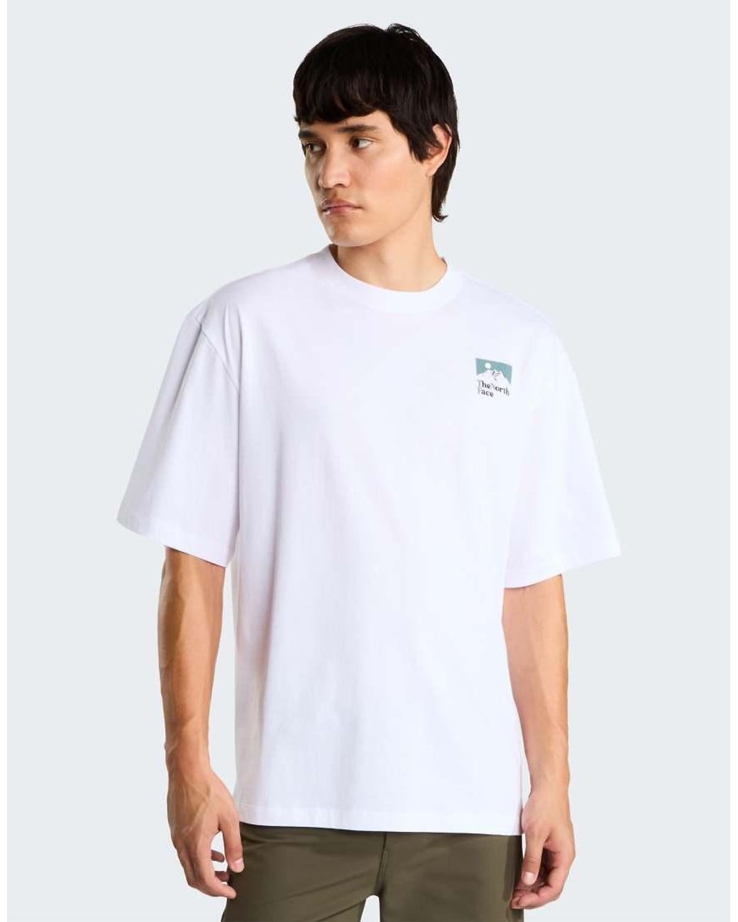 The North Face White M The Right Side Oversized Ss Tee for men