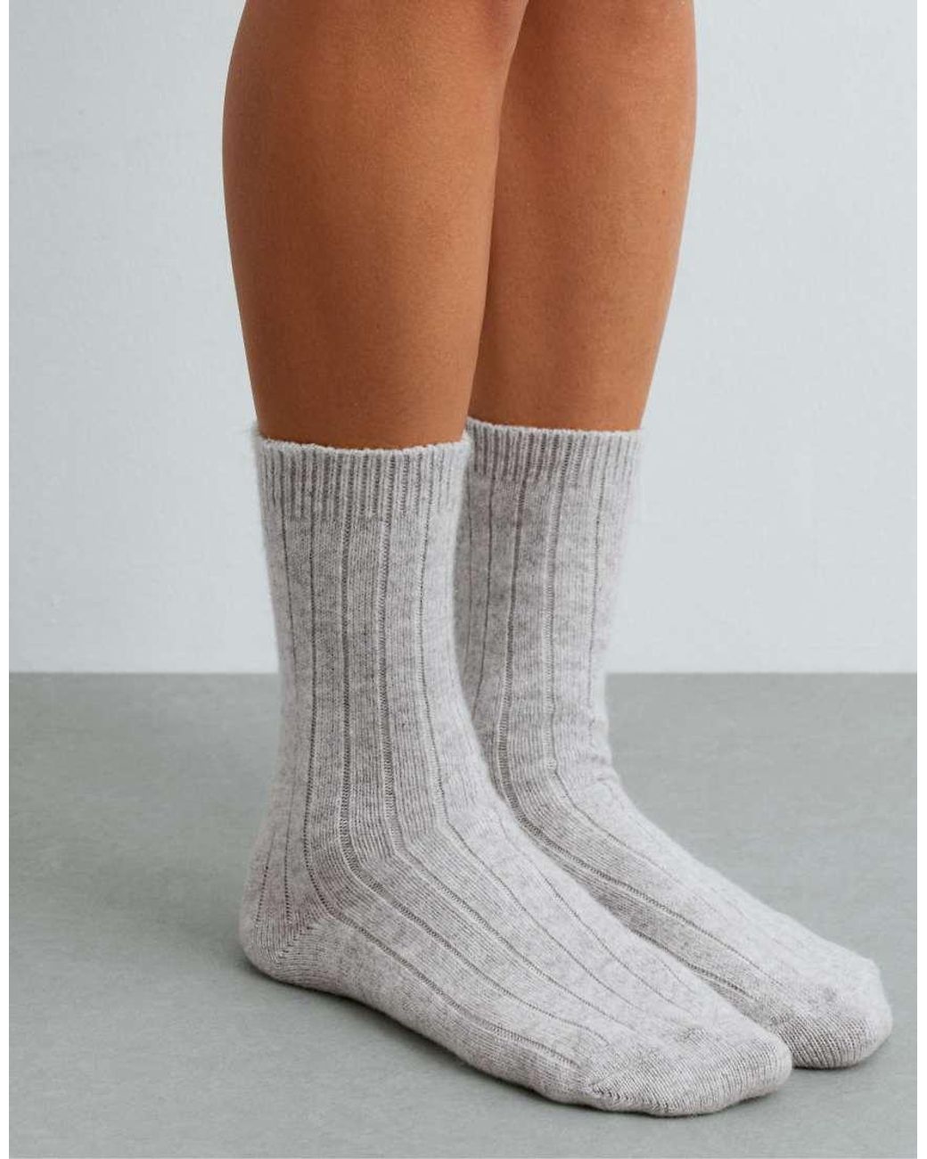 Oysho White Cashmere 75% Socks