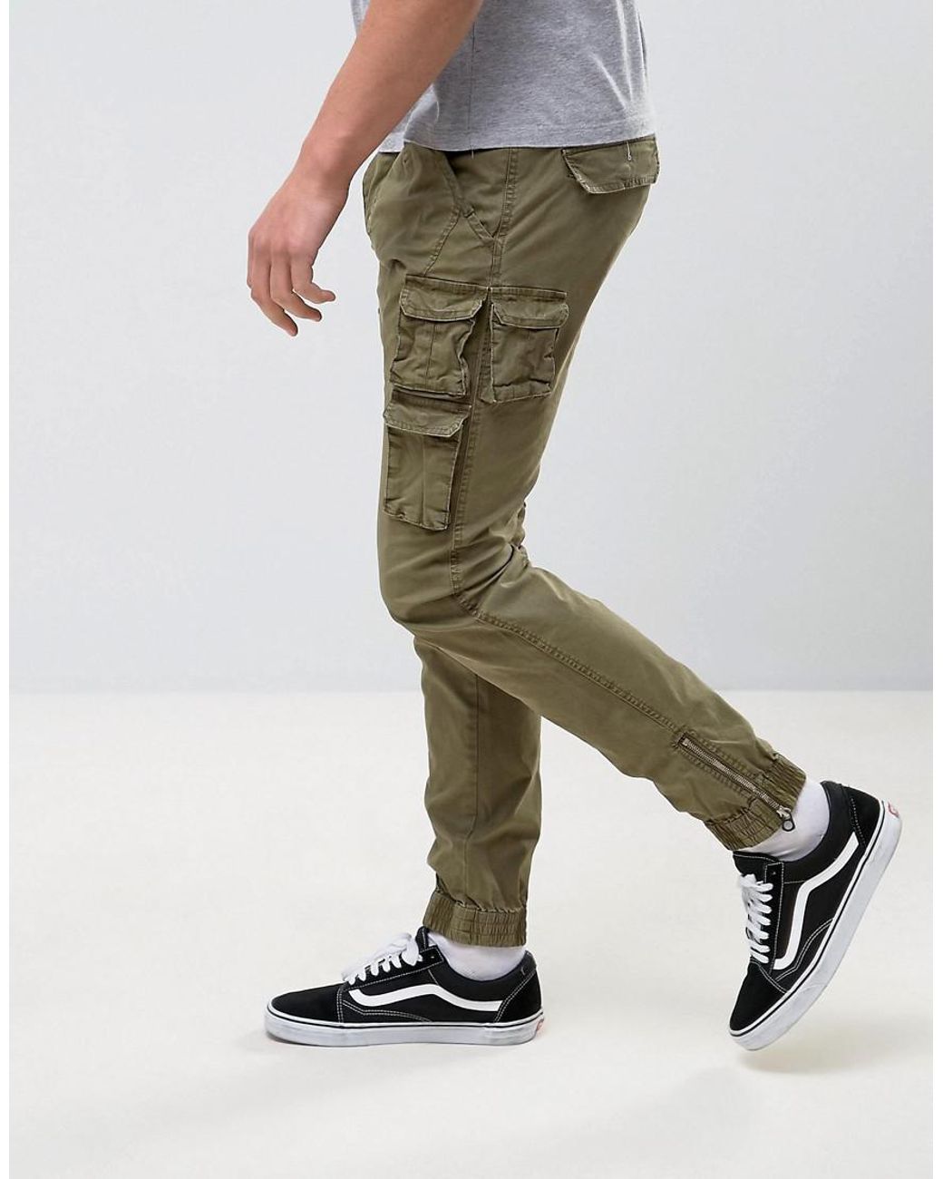 Replay Slim Fit Cargo Pant in Green for Men  Lyst Australia