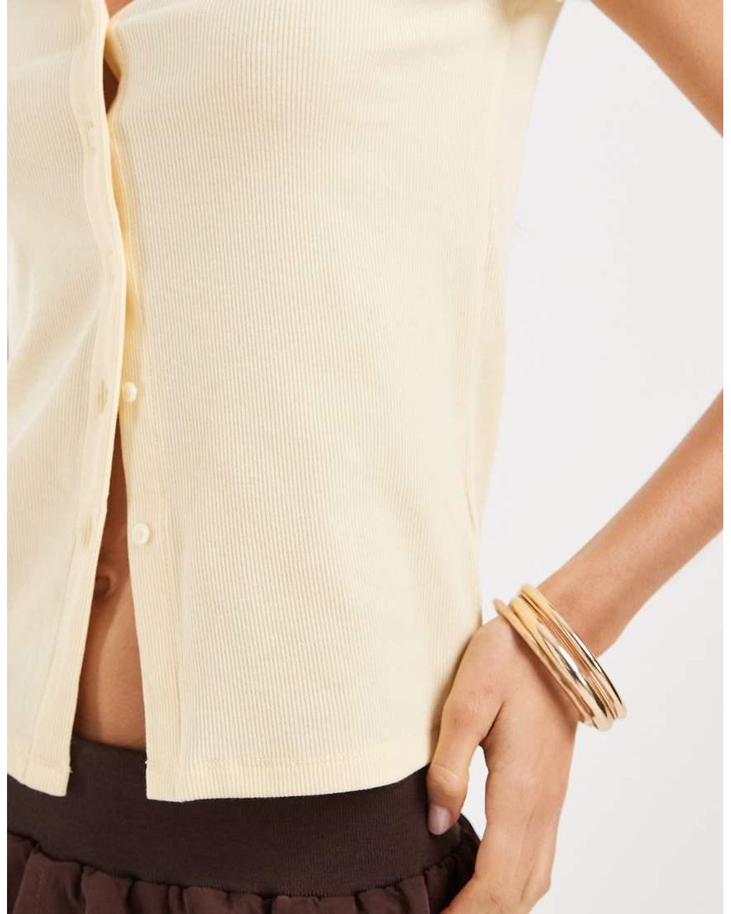 Gap Natural Button Through T-Shirt