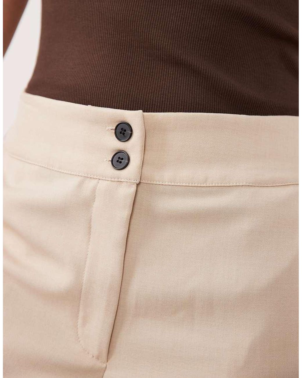 JDY Petite Natural High Waist Wide Leg Trouser
