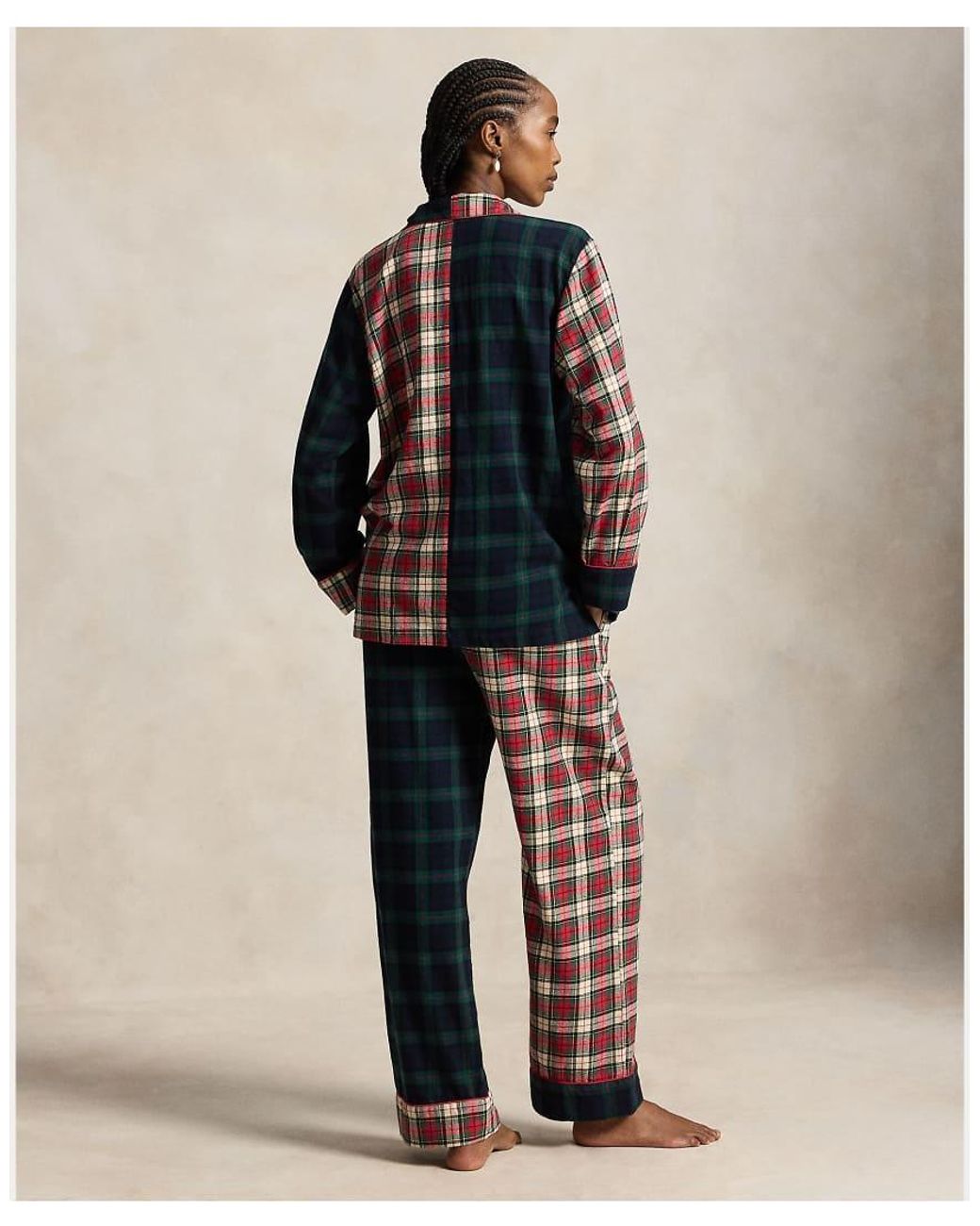 Polo Ralph Lauren Natural Long-Sleeve Brushed Cotton Pyjama Set